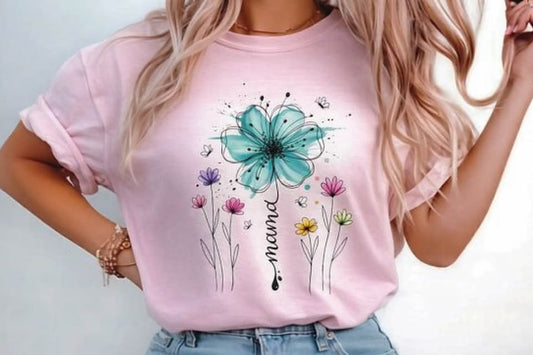 Mama Shirt Floral | Mom Graphic Tee | Cute Mama T-Shirt | Mother’s Day Gift Idea