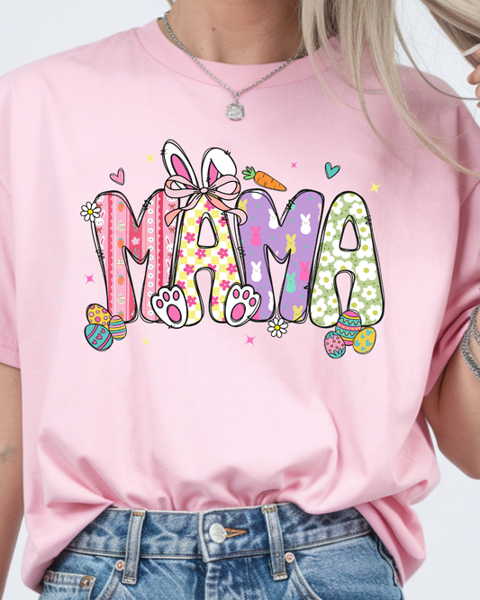Easter Mama Nana Mimi Gigi Grandma Memaw Shirt Comfort Colors – Spring Pastel Tee – Gift for Her