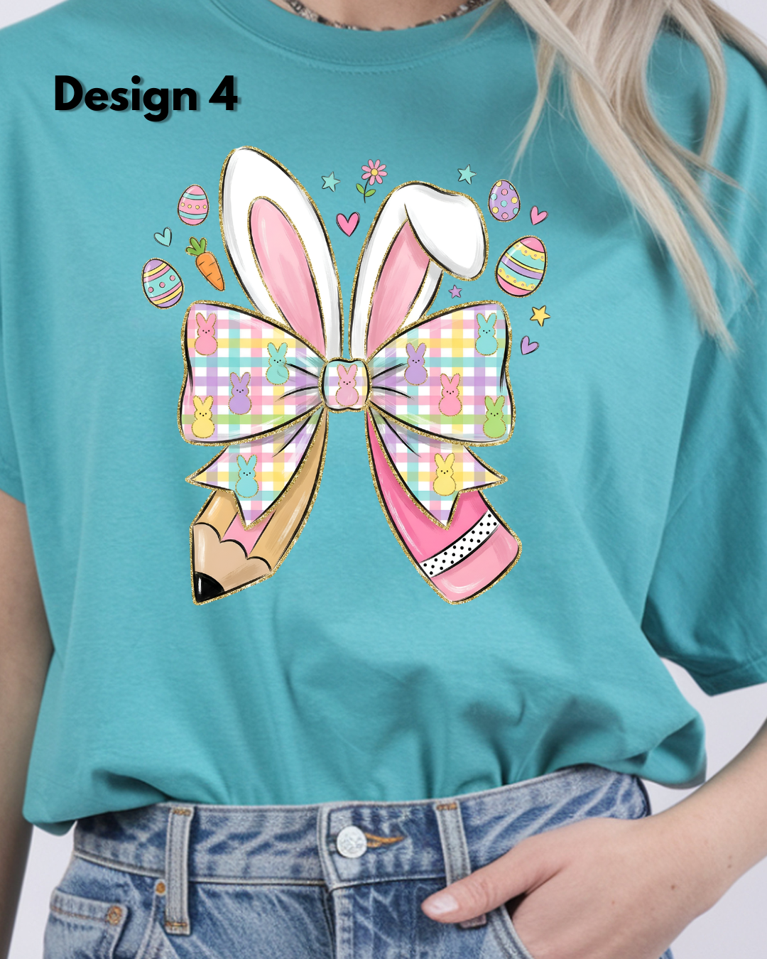 Easter Teacher Shirt – Comfort Colors Spring Graphic Tee Pastel Bunny School Shirt