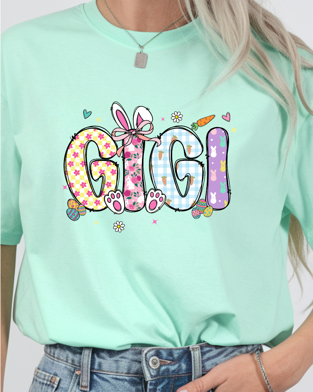 Easter Mama Nana Mimi Gigi Grandma Memaw Shirt Comfort Colors – Spring Pastel Tee – Gift for Her