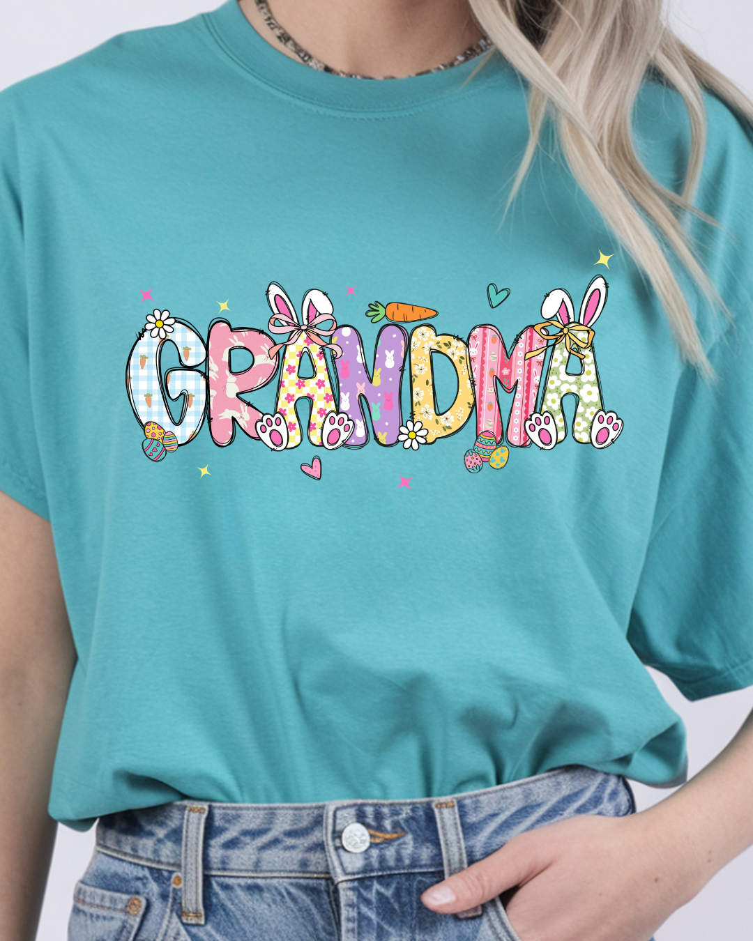 Easter Mama Nana Mimi Gigi Grandma Memaw Shirt Comfort Colors – Spring Pastel Tee – Gift for Her